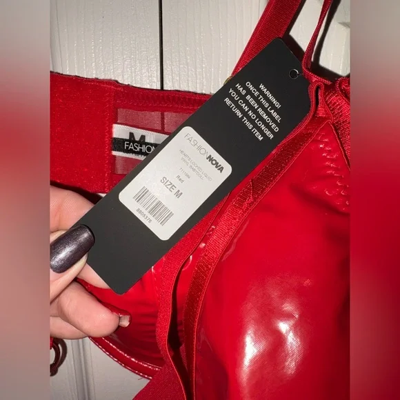 Fashion Nova Vibrant Red SEXY Mesh Babydoll Dress - Picture 6 of 6